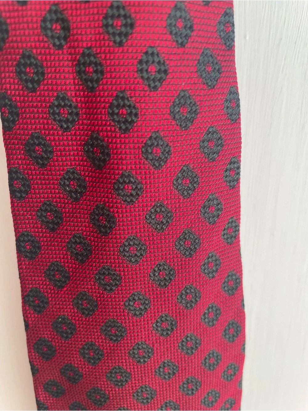 Two Coach Silk Tie Handmade Italy Red & Dark Red 4” Width